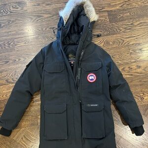 Canada Goose Black Jacket with Fur Trim